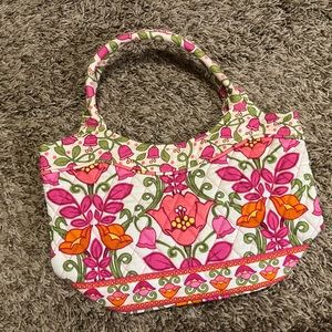 Vera Bradley small tote, pink and orange